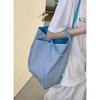 2025 New Trendy College Style Plaid Canvas Bag Female Tote Bag Casual Large-capacity Shopping Bag