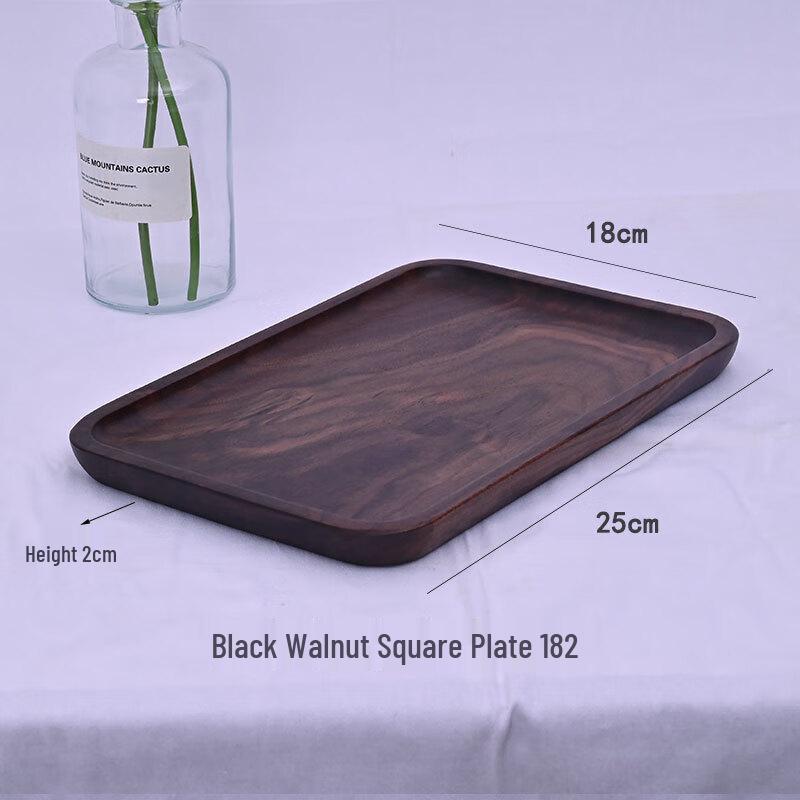ZISIZ Square Black Walnut Serving Tray