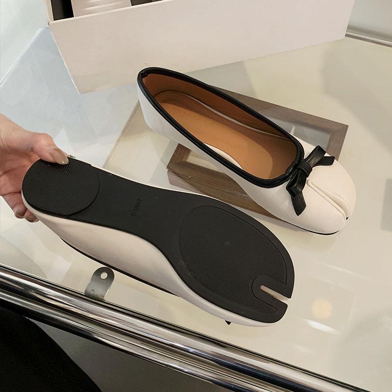 Fashion Fashion Strange Toe Footwear Shallow Flats Slip On Shoes For Women Summer Spring Female Butterfly-Knot Ladies Flats Shoes