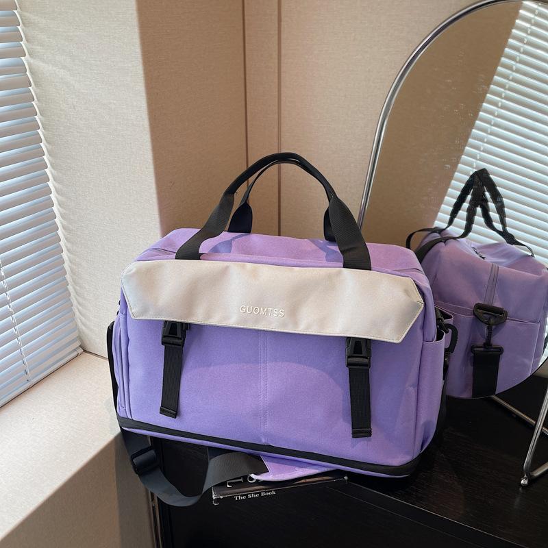 

Дорожная сумка большой вместимости модная для коротких поездок женская портативная для командировок легкая багажная сумка расширяемая сумка-мессенджер спортивная для фитнеса фиолетовый