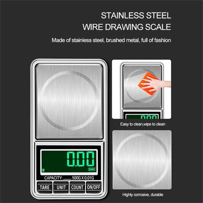 High Precision 0.01g 0.1g Digital Plam Scale Jewelry Scale LCD Display Portable Mini Digital Pocket Balance Weight Gram Scale