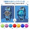 Kids Digital Sports Watch for Boys, 50m Waterproof, Dual Time, LED Display