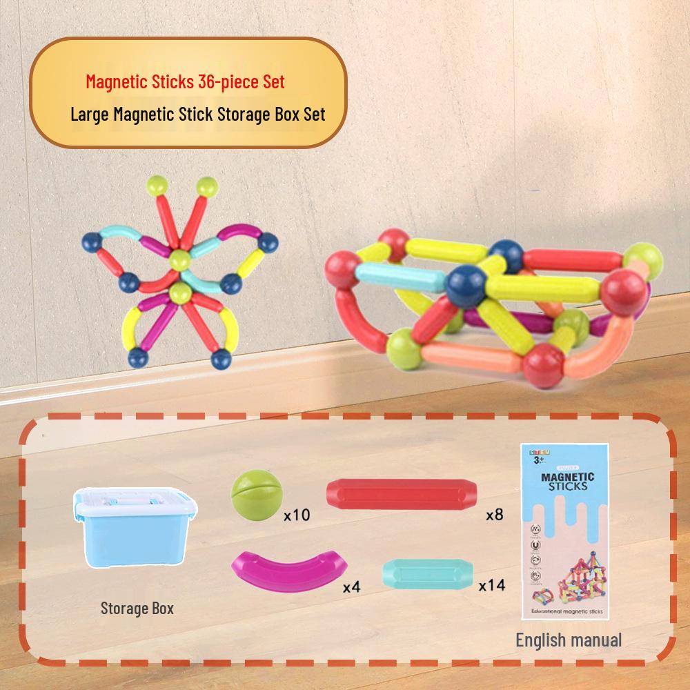 Magnetic Building Blocks Toy for Children – Educational Interlocking Sticks