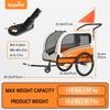 Sepnine 2-in-1 Dog Bike Trailer Stroller,Foldable Dog Cart with Quick Release Wheels,110lbs Capacity,Non-Slip Floor