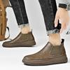 Fashion British Style Chelsea Boots Men Ankel Shoes Business Dress Boots New Autumn/Winter Khaki/black Comfortable Chelsea Short Boots
