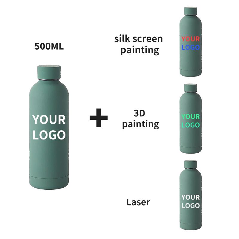 Custom Logo Double Wall Vacuum Insulated Small Mouth 350ML 500ml 750ML Small Mouth Stainless Steel Sports Water Bottle