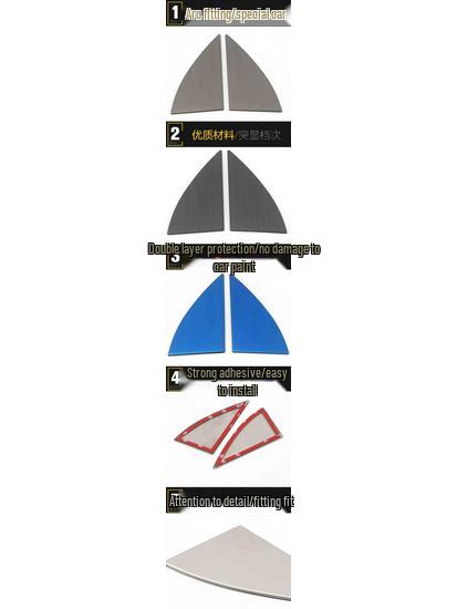 Equinox A-Pillar Stainless Steel Triangle Console Decal Accessories