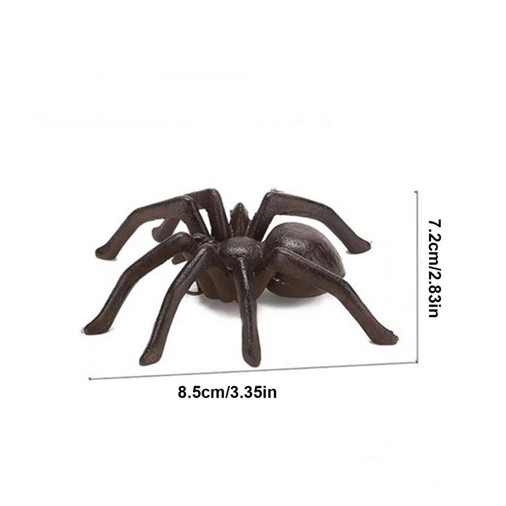 Spider Miniature Decor Realistic Vintage Horror Art Cast Iron Halloween Spider Figurine for Mantel Windowsill Haunted House Desk
