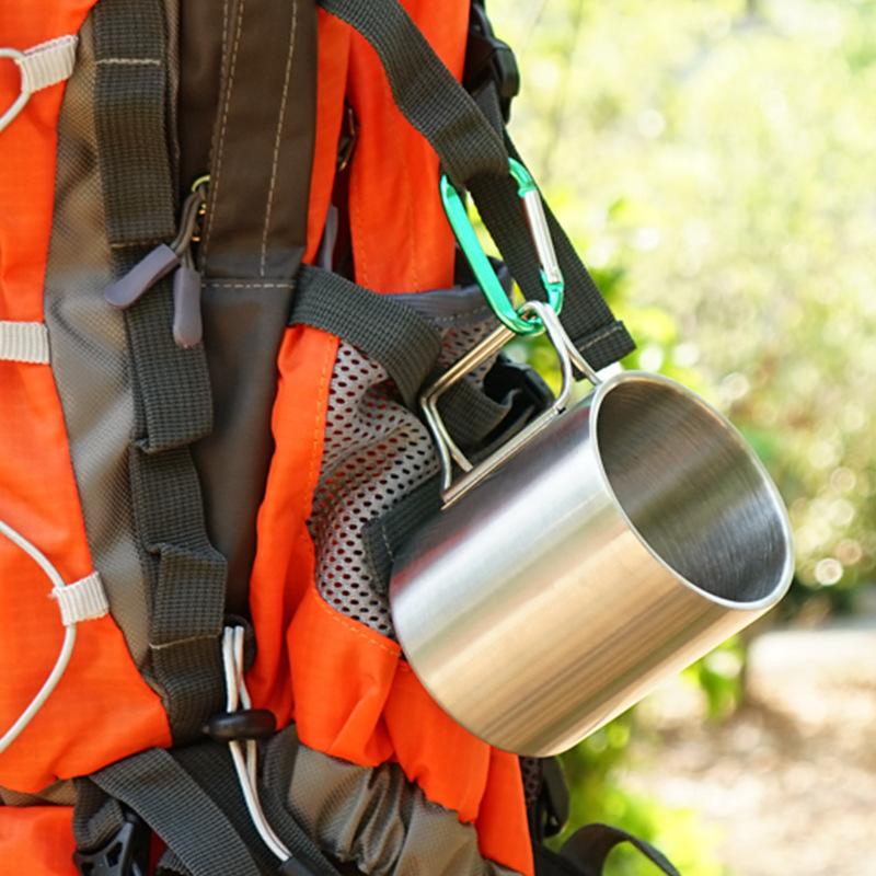 320ml Double Layer 304stainless Steels Water Cup Coffee Tea Mug Party for Home Outdoor Camping Hiking Backpacking Travle Cup