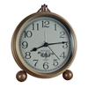 European Vintage Iron Art Alarm Clock American Creative Electronic Clock Household Simple Nightlight Student Personalized Silent