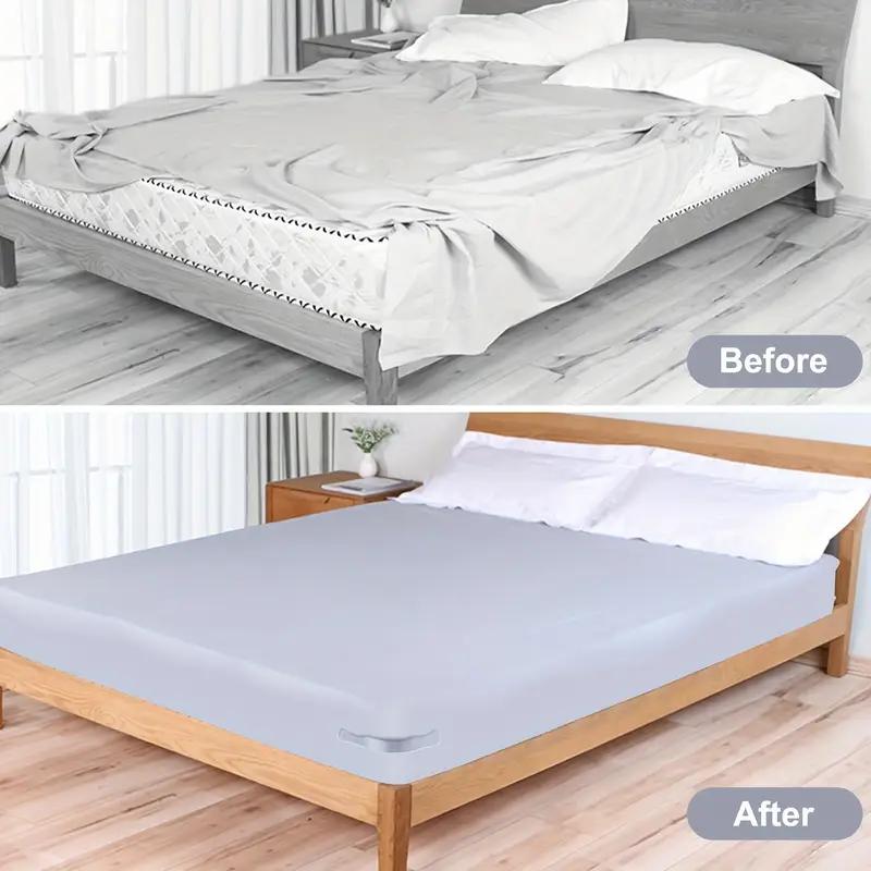 Invisible Non-Slip Plastic Bed Sheet Holders - 4 Pieces for Secure Fitted Covers and Quilts