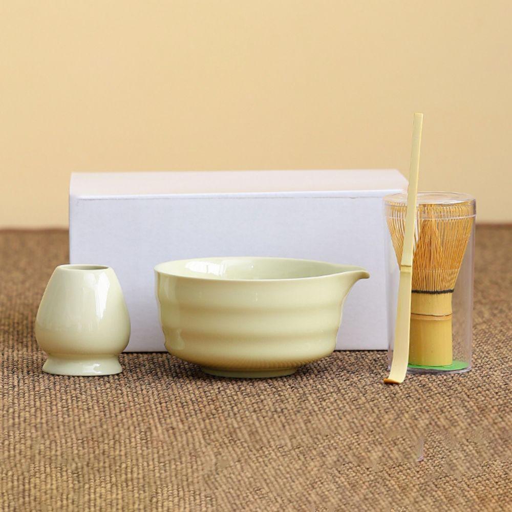 4ks Vintage Matcha Čajová Sada Keramická Matcha Chasen Sada Elegantní Stojan na Matcha Metličku Kit Čajovna