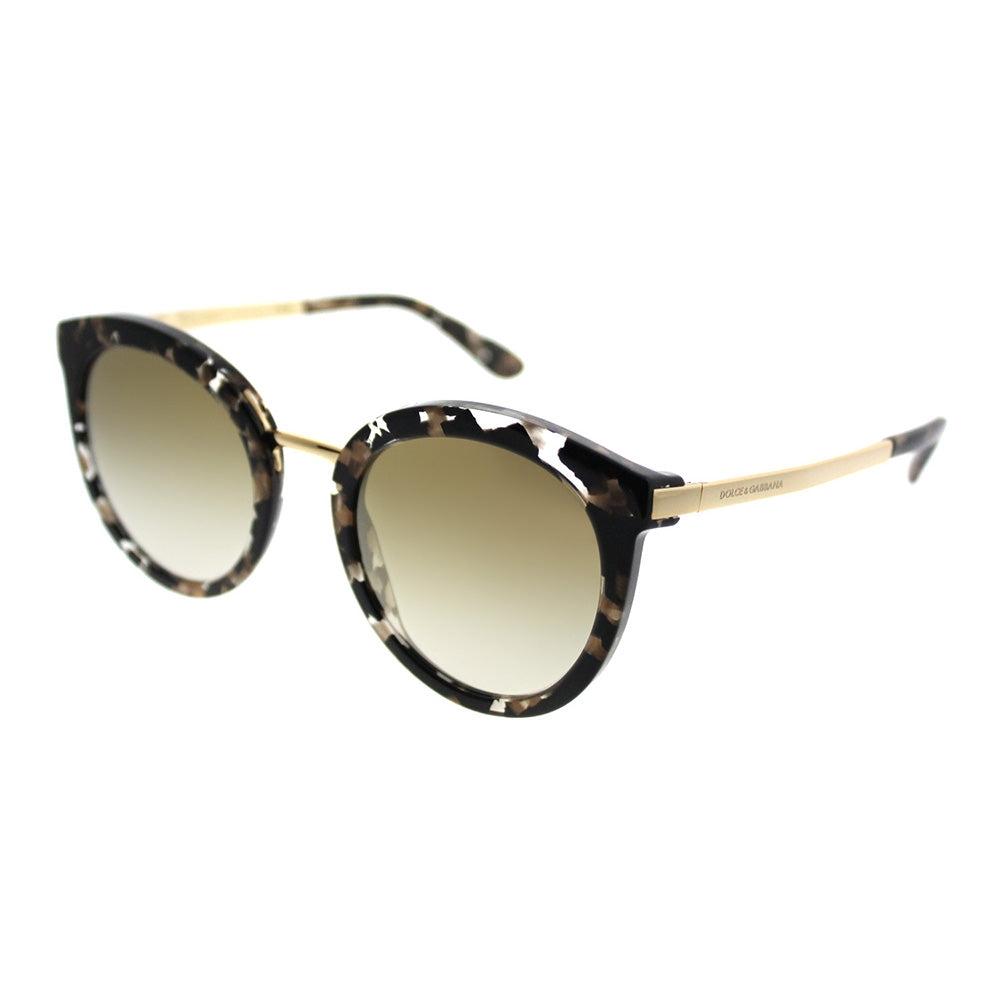 

Dolce Gabbana DG 4268 911 6E Женские круглые солнцезащитные очки куб черное золото