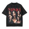Washed T Shirt Obsessions Nikki Vintage 90s Hip Hop Casual T-Shirts Street Streetwear Short Sleeve Printed Tops Tees for Men