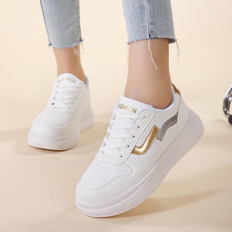 Spring new casual sports shoes soft baseplate shoes spring and autumn white shoes spring 36 платиновый