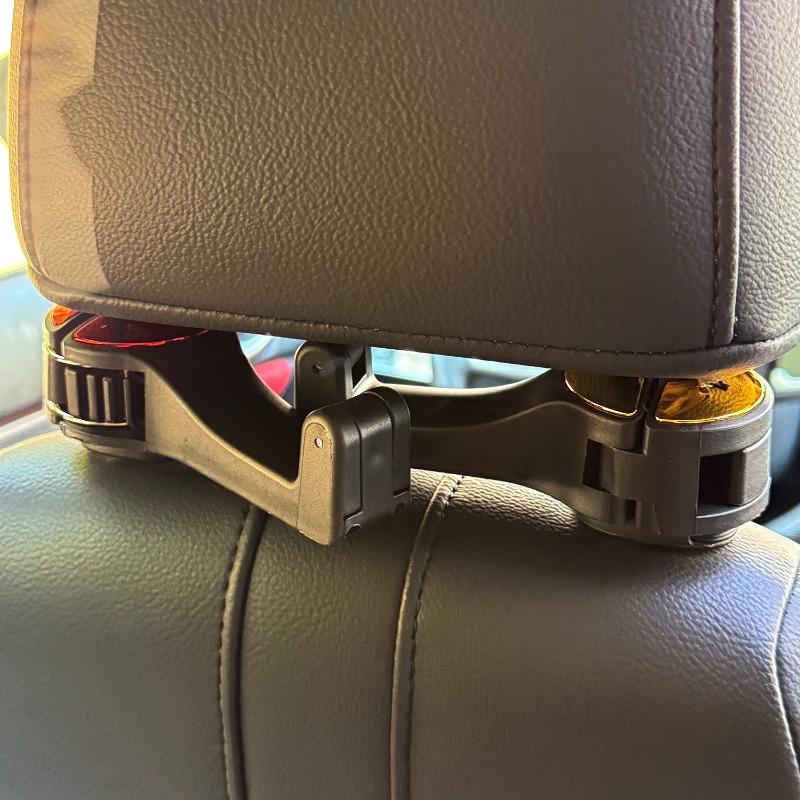 2 in 1 Car Hook Hidden Multifunctional Rear Headrest Hook Car Rear Phone Holder Lock Type Mobile Phone Holder Car Universal