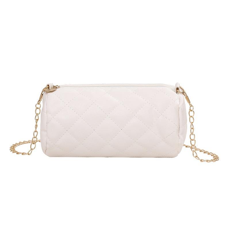 Bag women's new rhombus embroidery chain small cylinder bag casual mobile phone, bag small bag
