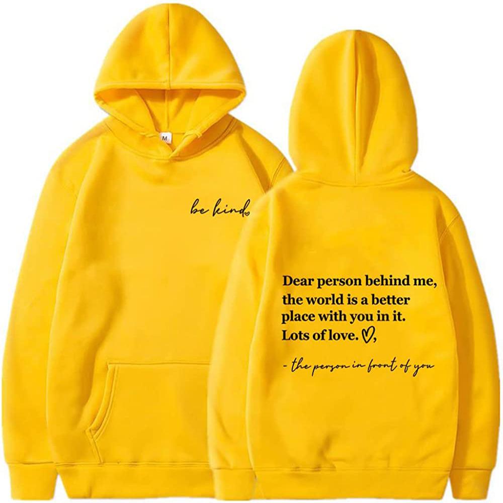 New Dear Person Behind Me Hooded Women's Sweatshirt Top Printed Sports