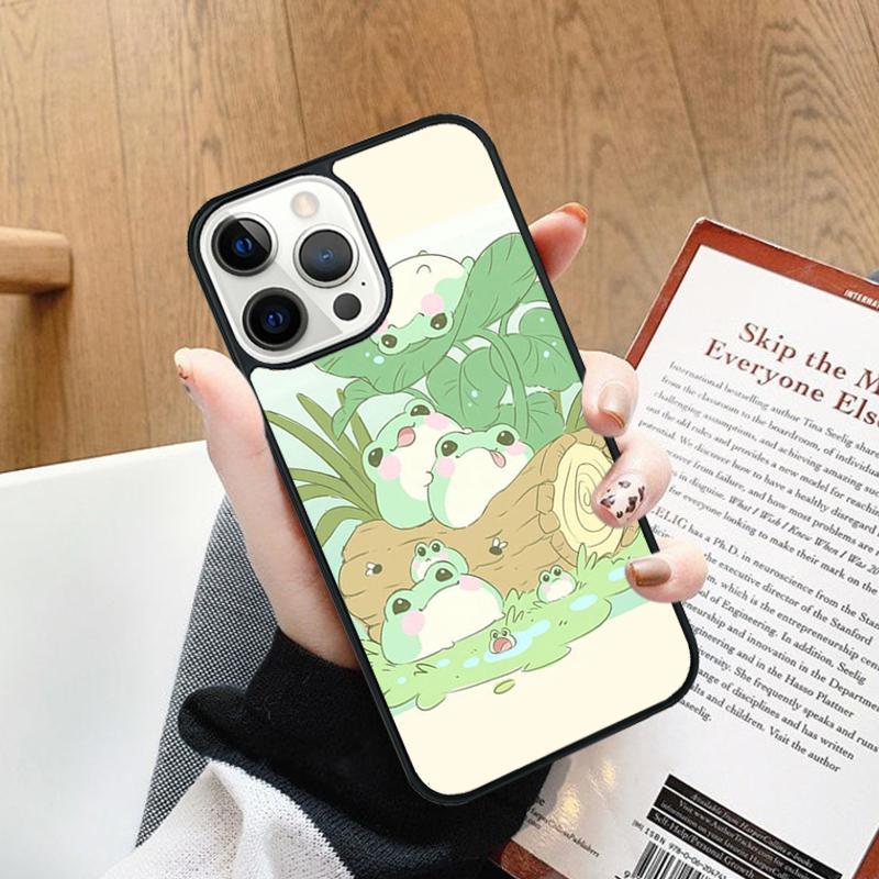 

Милый Кавайный Чехол-Лягушка для Телефона Чехол Для iPhone 17 Air 14 13 15 16 16e Pro Max Coque 12 11 Pro Max Для Apple PLUS fundas iPhone 11