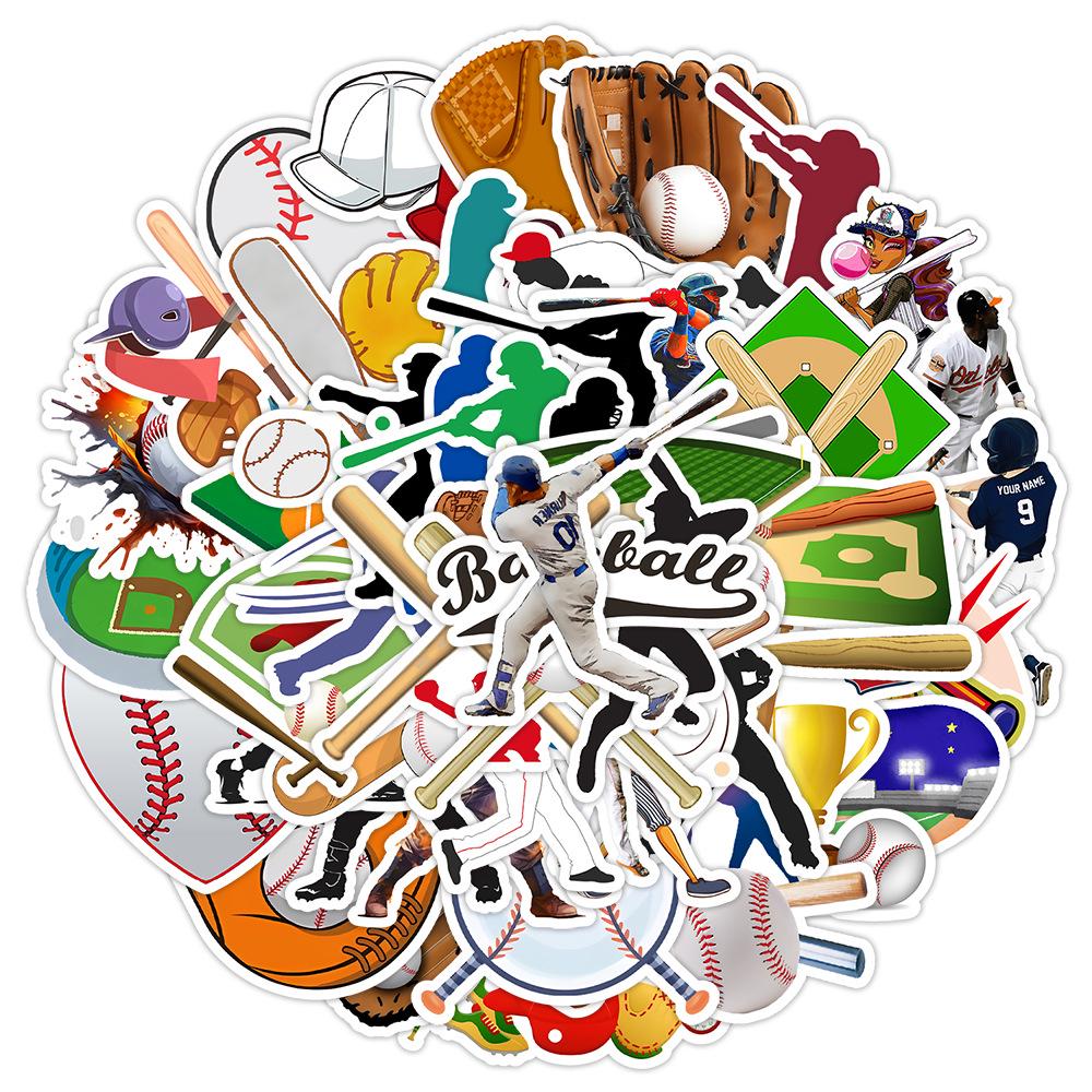 50 Sports Baseball Graffiti Waterproof Stickers for Water Bottles & Computers