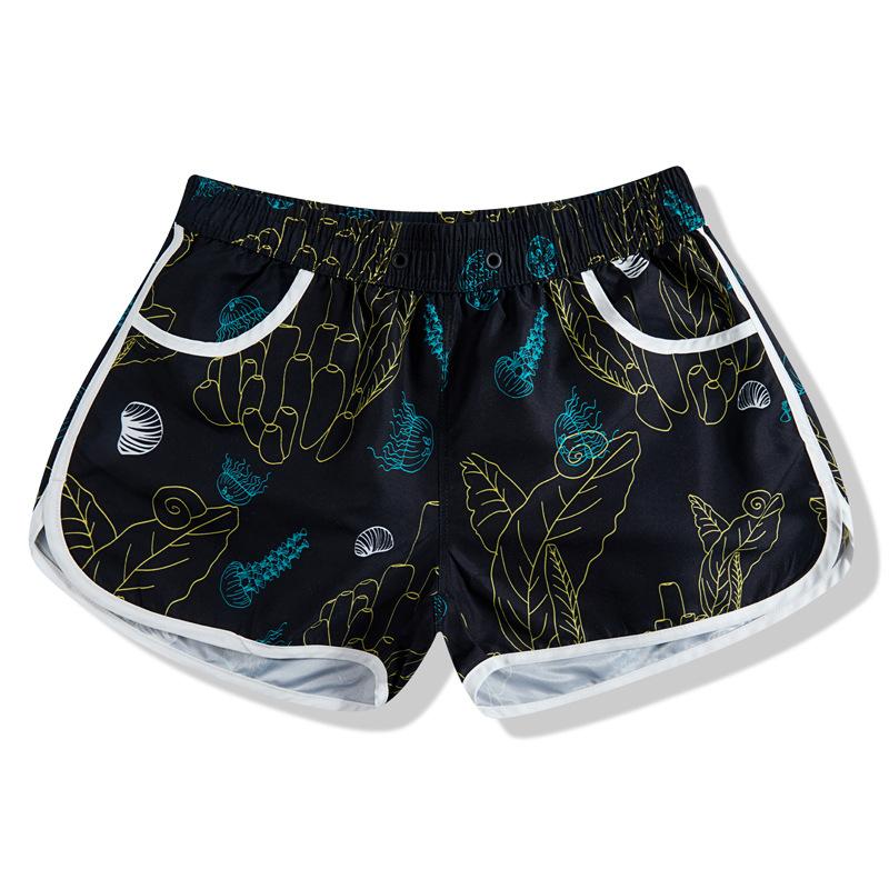 Summer Women Casual Beach Quick-dry Shorts Loose Elastic Waist Short Pants