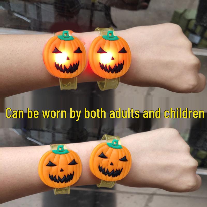 Halloween Luminous Bracelet & Skull Light Gift Set for Kids and Adults