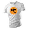 Letní móda Sportovní styl O Límec Muži Krátký rukáv Halloween Bat Potisk Tričko Harajuku Muži Volné Pohodlné Prodyšné Top