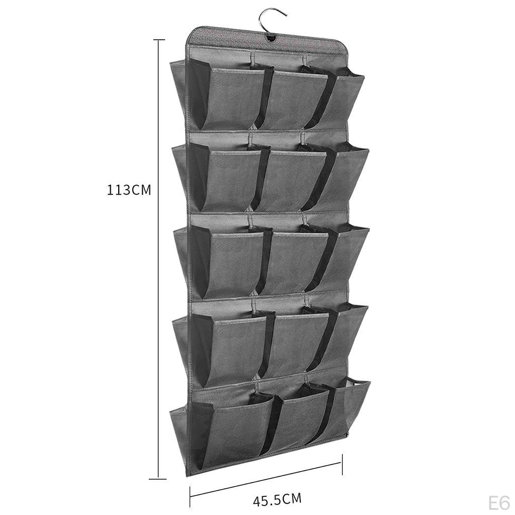 30 Large Pockets Dual Sided Hanging Shelves Organiser