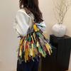 Niche design large-capacity underarm shoulder bag female personality Indian style fringed commuter messenger bag