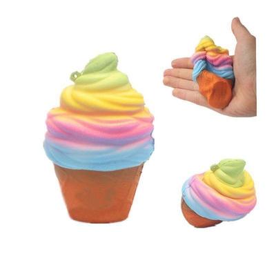 Kids PU Simulation Candy Color Ice Cream Ball Squishy Toy Cake Bread Gag Joke Toys Slow Rising Squee