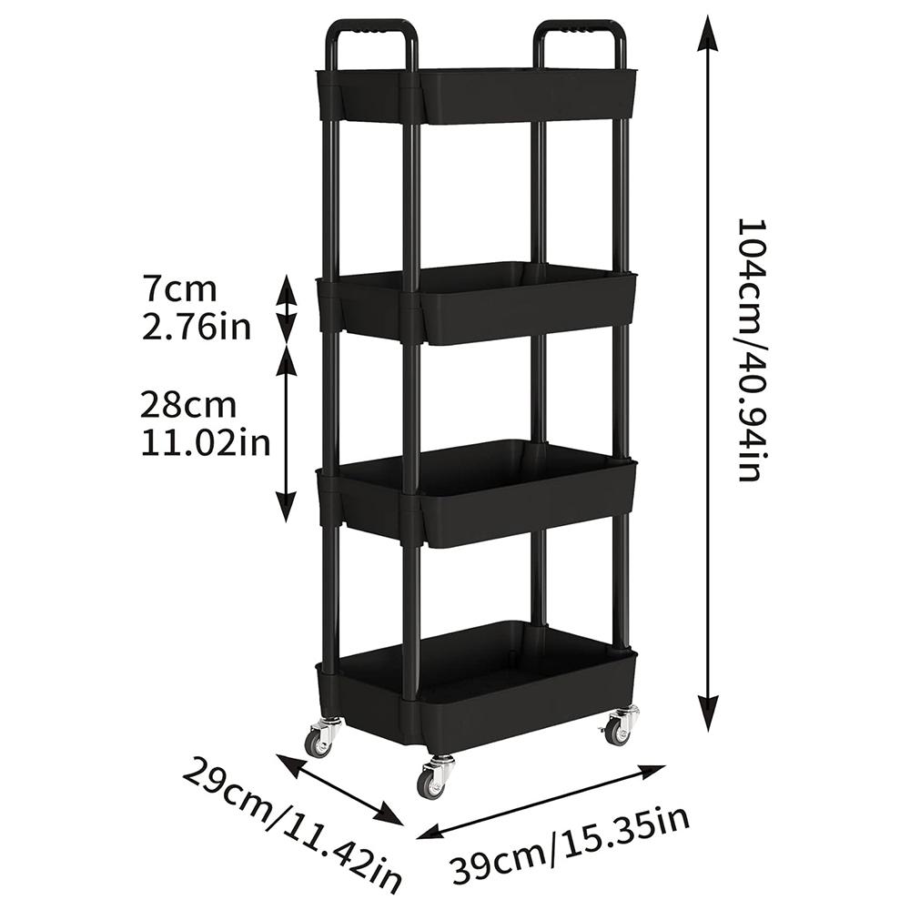 Small Cart Storage Rack with Shelf – Multi-Layer Floor Standing Organizer for Bathroom & Shower Products