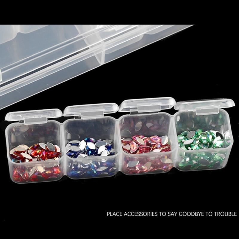 Practical 56 Grids Jewelry Organizer Box Independent for Rhinestone Crystal Bead Organizer Container Small Parts Storage