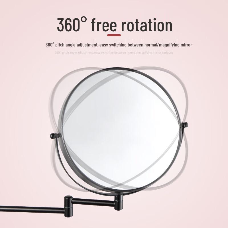 Yi Chen Wall-Mounted Telescopic Folding Makeup Mirror