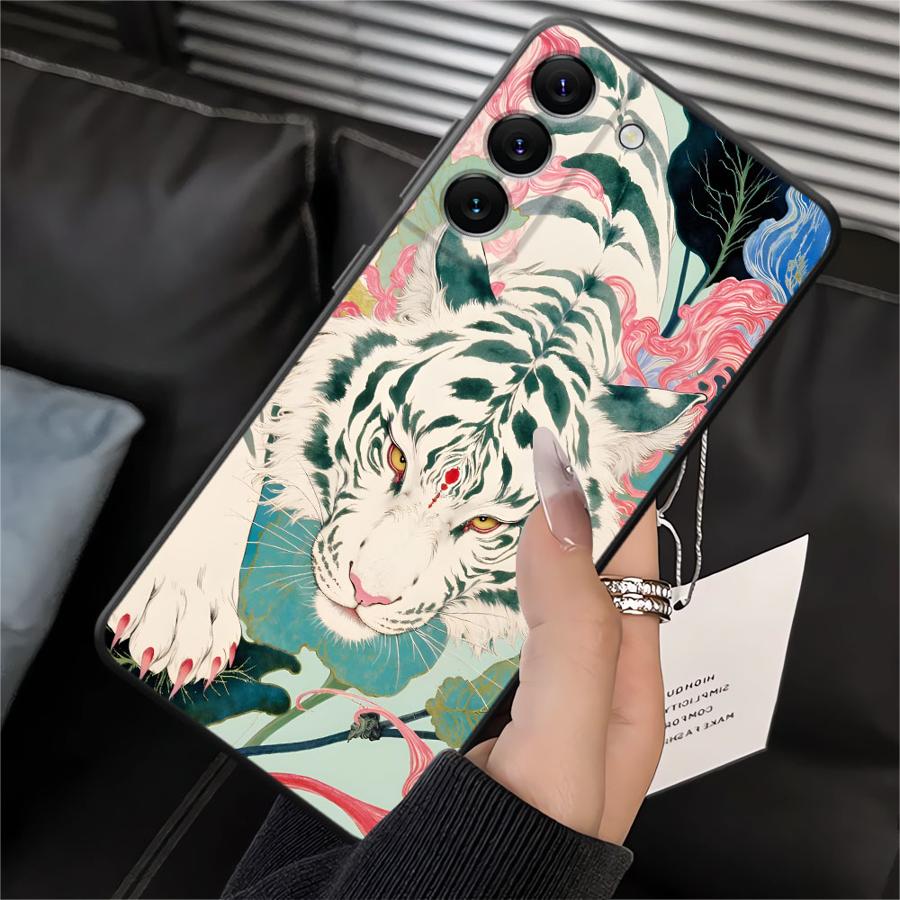 Funda Phone Cover Case for Samsung Galaxy A50 A12 A13 A20 A15 A04 A70 A17 A06 A05 A16 A40 Cool Tiger