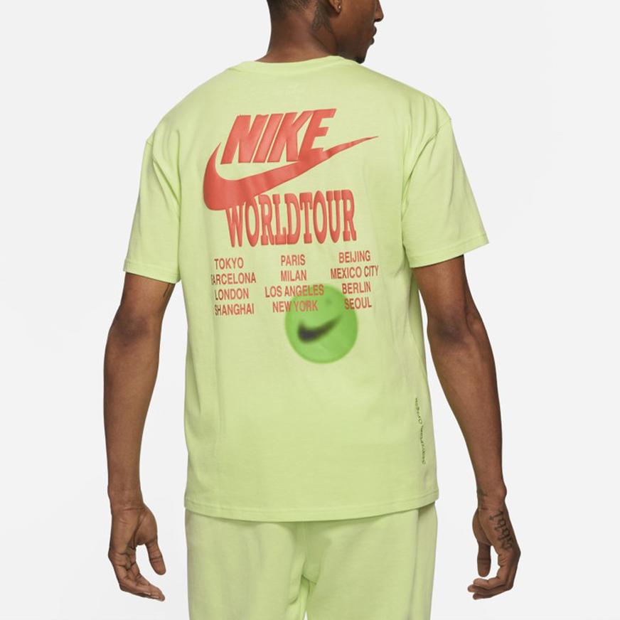 Nike Embroidered Logo Print Sports Crew Neck T-Shirt Men Tops Green DA0990-383