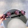 Antislip Hair Bands with Clips Elegant Shiny Hair Hoop Rhinestone Bangs Fixed Headband  Banquet