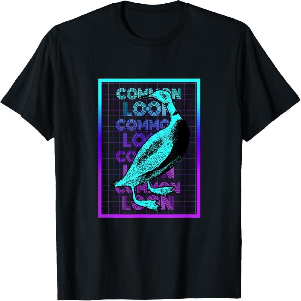 

Common Loon Animal Vintage Retro Common Loon T-Shirt XXXXXL чорний