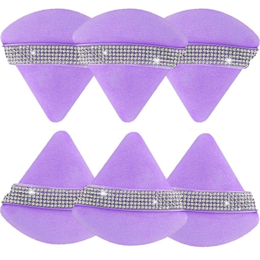 Diamantbelegde Driehoekige Poederdons  Kristalfluweel Driehoekige Poederdons  Make-up Losse Poederdons Make-up Handhaak Poederdons  Beginner