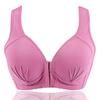 Breathable Plus Size Front Clasp Bra Wire Free Push Up Full Cup Wrapped Soft Bralette for Women