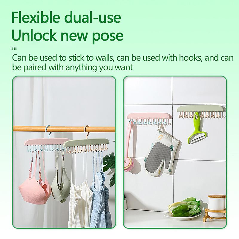 Sling Wave Hanger Bowtie Belt Hook Multifunctional Scarf Holder Clothes Underwear Non-Slip Storage Rack Hanger Hooks