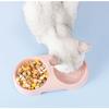 Pet Double Bowl  Concise Candy Color One Bowl  Purpose Pet Bowl