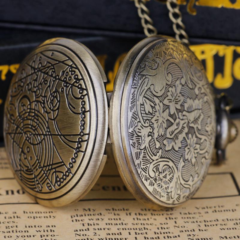 reloj de bolsillo Hombre Bronze Black/Bronze/Silver Exquisite Versatile Quartz Pocket Watch Clock Men Women Gift Steampunk