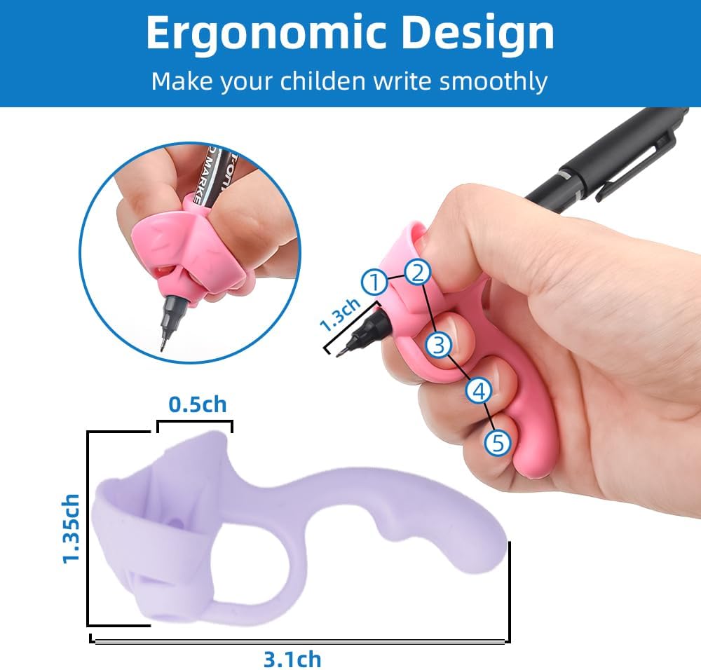 Children's Pen Grip Writing Aid Grip Posture Correction Stationery Pencil Holder For Kids Handwriting Training Correction Device