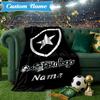 Custom Name Botafogo Emblem Pride Blanket Lightweight Ideal Bedding Blanket Perfect for Travel, Camping, Living Rooms, Sofas, Christmas Gift