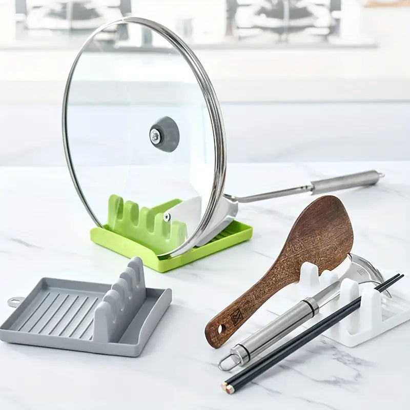 Countertop Pot Lid & Utensil Holder, Kitchen organizers - Shovel/Soup Spoon/Chopsticks Storage Rack, Kitchen Shelf