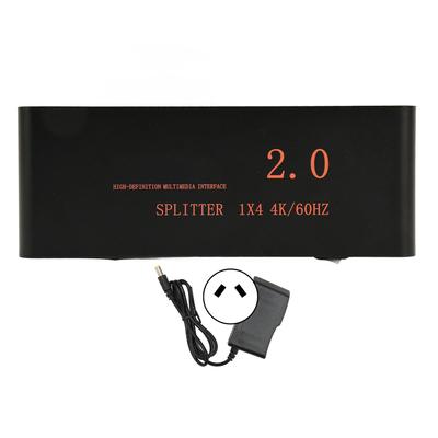 1x4 HD Multimedia Interface Splitter 1 In 4 Out Full HD 3D AV Distributor Box for HD TV DVD Monitor