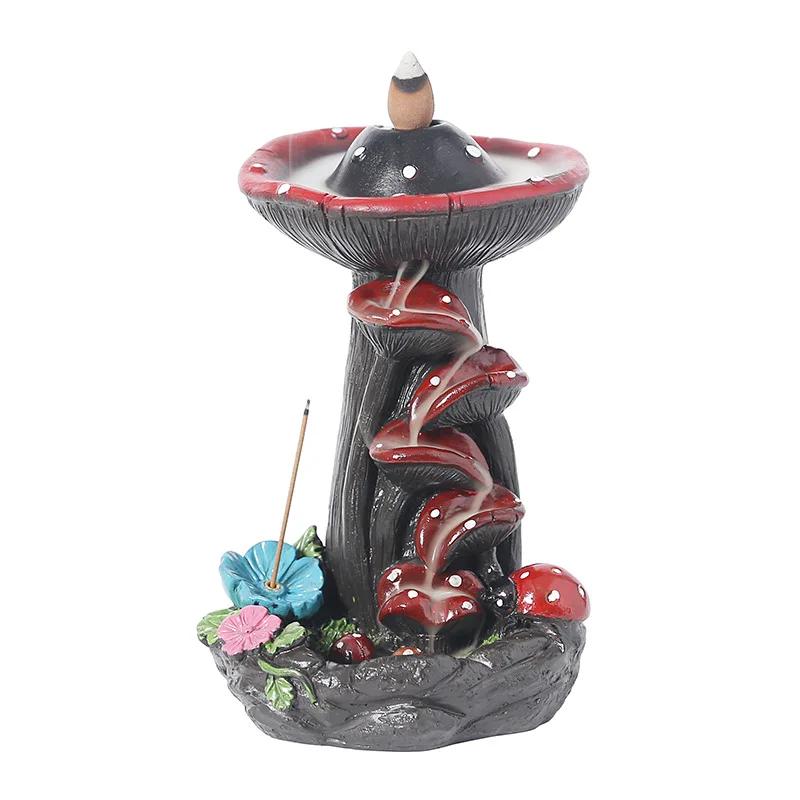 1 ks Pryskyřičný houbový zpětný kadidelník, Kreativní domácí dekorace a vánoční dárek (Bez kadidla)