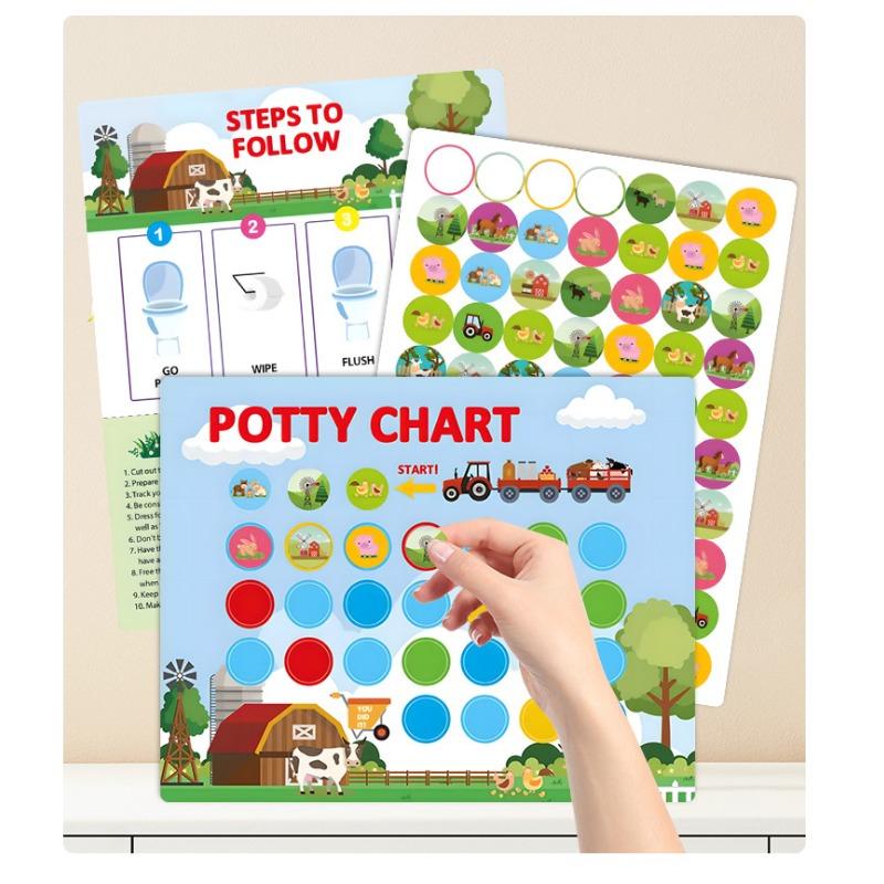 Kids Potty Training Reward Sticker Chart For Boys Girls Toilet Habit Cultivation