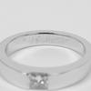 CARTIER tank Ring K18 white gold/diamond #4.5(US Size) 5.25g Women Used