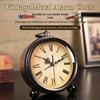 Retro European-Style Silent Metal Alarm Clock for Desk or Bedside, 5-Inch
